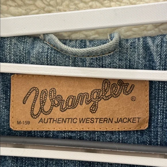 VTG 80s Wrangler Western M-159 Sherpa Lined Denim Jacket Corduroy Wrist Size XXL - Picture 3 of 14